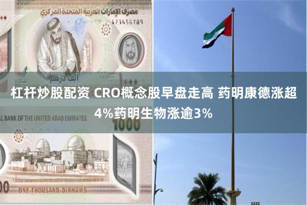 杠杆炒股配资 CRO概念股早盘走高 药明康德涨超4%药明生物涨逾3%