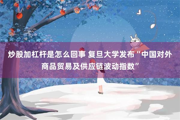 炒股加杠杆是怎么回事 复旦大学发布“中国对外商品贸易及供应链波动指数”