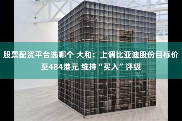 股票配资平台选哪个 大和：上调比亚迪股份目标价至484港元 维持“买入”评级