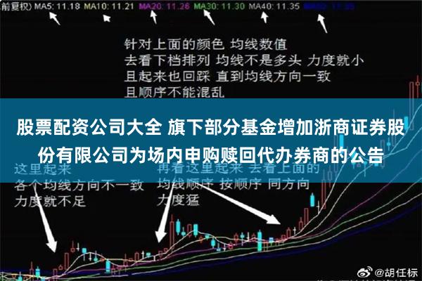 股票配资公司大全 旗下部分基金增加浙商证券股份有限公司为场内申购赎回代办券商的公告