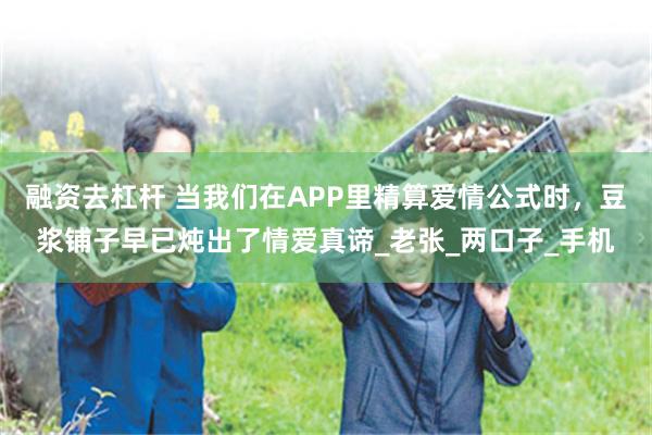融资去杠杆 当我们在APP里精算爱情公式时，豆浆铺子早已炖出了情爱真谛_老张_两口子_手机
