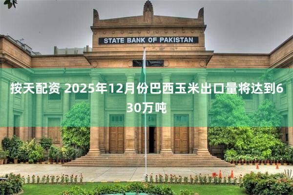 按天配资 2025年12月份巴西玉米出口量将达到630万吨